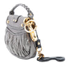 Miu Miu Mini Metallic Matelasse Lambskin Coffer Bag Charm Secondhand