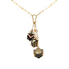 Louis Vuitton Gold Plated Enamel and Crystal Charm Pendant Necklace Secondhand