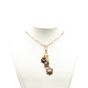 Louis Vuitton Gold Plated Enamel and Crystal Charm Pendant Necklace Secondhand