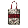 Dior DiorAmour Embroidered Canvas Graffiti Vertical Book Tote Secondhand