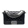 Chanel Paris Bombay Small Quilted Patent Medallion Embellished Boy Flap Secondhand