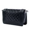 Chanel Paris Bombay Small Quilted Patent Medallion Embellished Boy Flap Secondhand