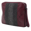 Bottega Veneta Tricolor Intrecciato Trimmed Stitched Nappa Clutch Secondhand
