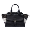 Burberry Leather and Mega Check Canvas Harcourt Satchel Secondhand