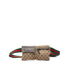 Gucci GG Canvas Web Double Pocket Belt Bag Secondhand