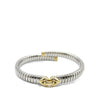 Bvlgari Stainless Steel and 18K Yellow Gold Tubogas Hearts Open Flex Bangle Secondhand