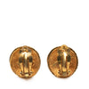 Chanel Gold Plated CC Woven Round Clip On Earrings Secondhand