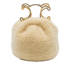 Celine Shearling Triomphe Frame Handbag Secondhand