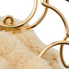 Celine Shearling Triomphe Frame Handbag Secondhand