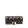 Fendi Zucca Embossed Leather Baguette Wallet On Chain Secondhand