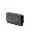 Fendi Zucca Embossed Leather Baguette Wallet On Chain Secondhand