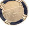 Chanel CC Gold Plated Resin and Faux Pearl Round Brooch Secondhand