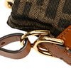 Fendi Nano Zucca Straw and Canvas Step Out Bag Secondhand