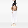 Secondhand Chloé Small Raffia Embroidered Logo Iconic Tote
