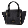 Valentino Small Denim Rockstud Trapeze Satchel Secondhand