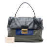 Miu Miu Tricolor Vitello Soft Flap Handbag Secondhand