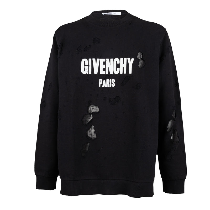 Secondhand Givenchy Distressed Logo Sweatshirt 