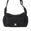 Chanel Large CC Quilted Velvet Effect Nylon Bowling Bag Secondhand
