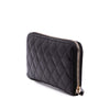 Chanel CC Quilted Caviar Zip Around Long Wallet Secondhand