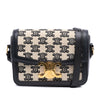 Celine Teen Embroidered Canvas and Calfskin Triomphe Crossbody Secondhand