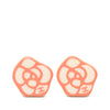 Secondhand Chanel CC Resin Camellia Clip On Earrings