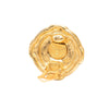 Chanel CC Gold Plated Round Clip On Earrings Secondhand