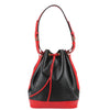LOUIS VUITTON Epi Leather Noe Shoulder Bag in Black x Castilian Red Secondhand