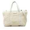 Secondhand Balenciaga Small Shearling and Leather Barbes East West Shopper Tote