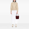 Burberry House Check Trimmed Leather Shoulder Bag Secondhand