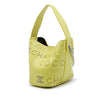 Chanel Small Perforated Calfskin Logo Eyelet Bucket Bag Secondhand