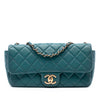 Chanel CC Quilted Lambskin East West Single Flap Secondhand