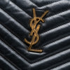 Secondhand Saint Laurent Quilted Chevron Leather Monogram Document Holder