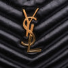 Saint Laurent Chevron Leather Monogram Zip A5 Wristlet Pouch Secondhand