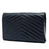 Saint Laurent Grain De Poudre Chevron Cassandre Envelope Chain Wallet Secondhand