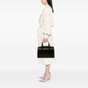 Burberry House Check Trimmed Leather Handbag Secondhand