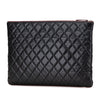 Secondhand Chanel Large Quilted Caviar O Case Clutch