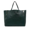 Celine Lambskin Horizontal Zipper Gusset Cabas Tote Secondhand
