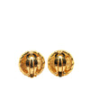 Chanel Gold Plated CC Round Clip On Earrings Secondhand