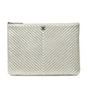 Chanel Medium Chevron Metallic Calfskin O Case Clutch Secondhand