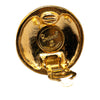 Secondhand Chanel Gold Plated CC Round Clip On Earrings