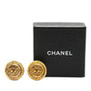 Secondhand Chanel Gold Plated CC Round Clip On Earrings