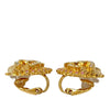 Chanel CC Gold Plated Rhinestone Shell Clip On Earrings Secondhand
