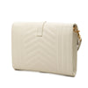 Saint Laurent Grain De Poudre Triquilt Monogram Envelope Clutch Secondhand