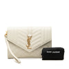 Saint Laurent Grain De Poudre Triquilt Monogram Envelope Clutch Secondhand