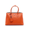 Prada Saffiano Cuir Turnlock Twin Satchel Secondhand