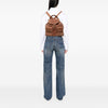 Gucci Large Suede Bamboo Drawstring Backpack Secondhand