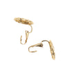 Chanel CC Gold Plated Rhinestone Round Clip On Earrings Secondhand