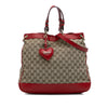 Secondhand Gucci Medium GG Canvas Valentine Top Handle Bag