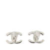 Chanel CC Silver Plated Faux Pearl Rhinestone Clip On Earrings Secondhand