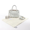 LOEWE Gate Mini Top Handle Leather 2Way Handbag in Gray Secondhand